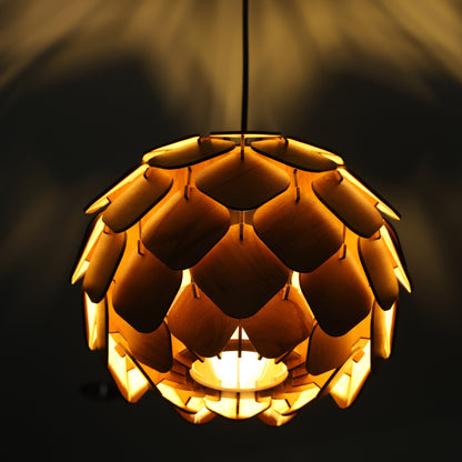Pendant lamp | Wooden Ceiling lamp | Wooden Hanging lamp | handcrafted | Home decore | Chandelier Light