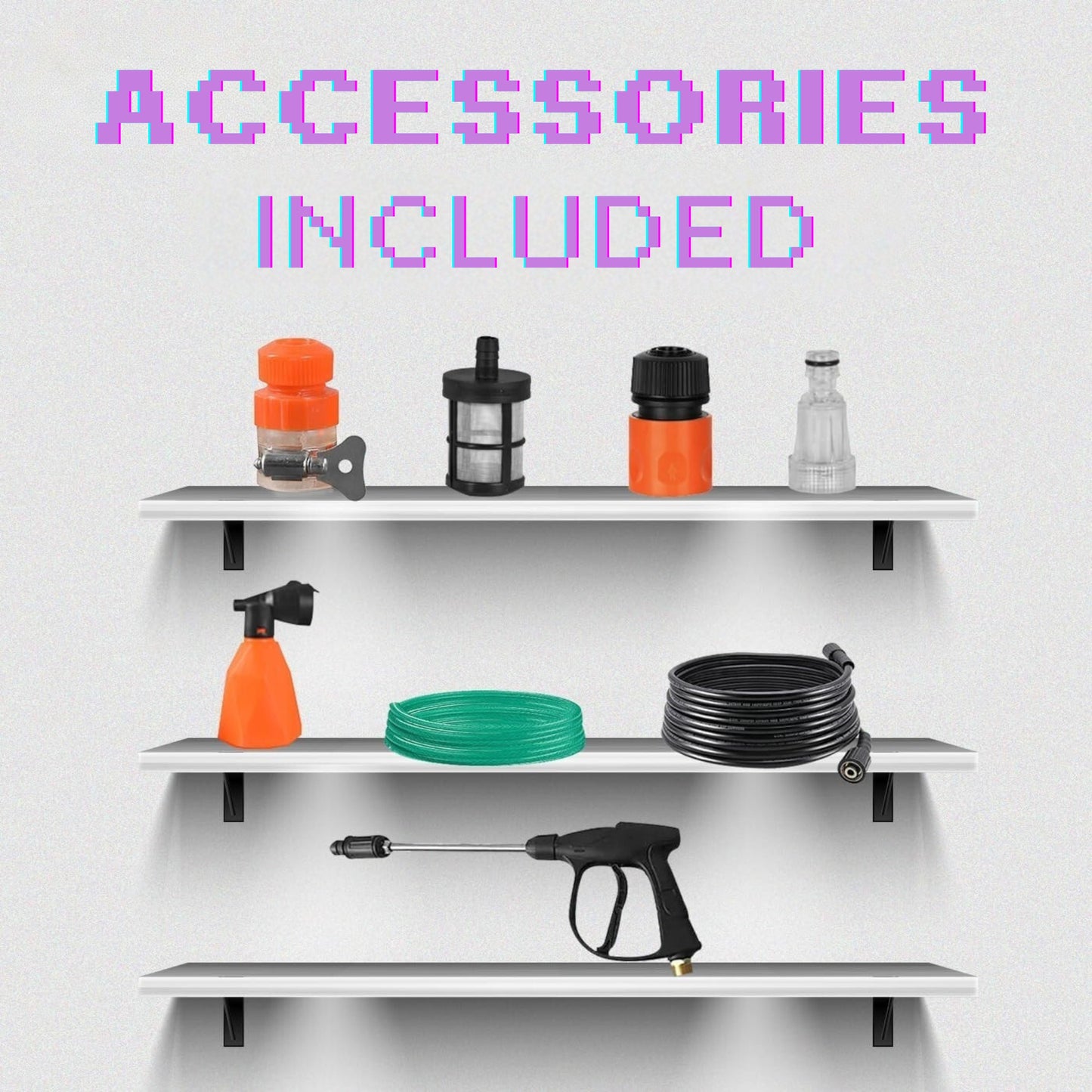 High Pressure Car Washer Machine | 2100 Watts | 160 Bars | 8L/Min Flow Rate | 8 Meters Outlet Hose Pipe | Pressure Washer for Car, Bike & Home Cleaning