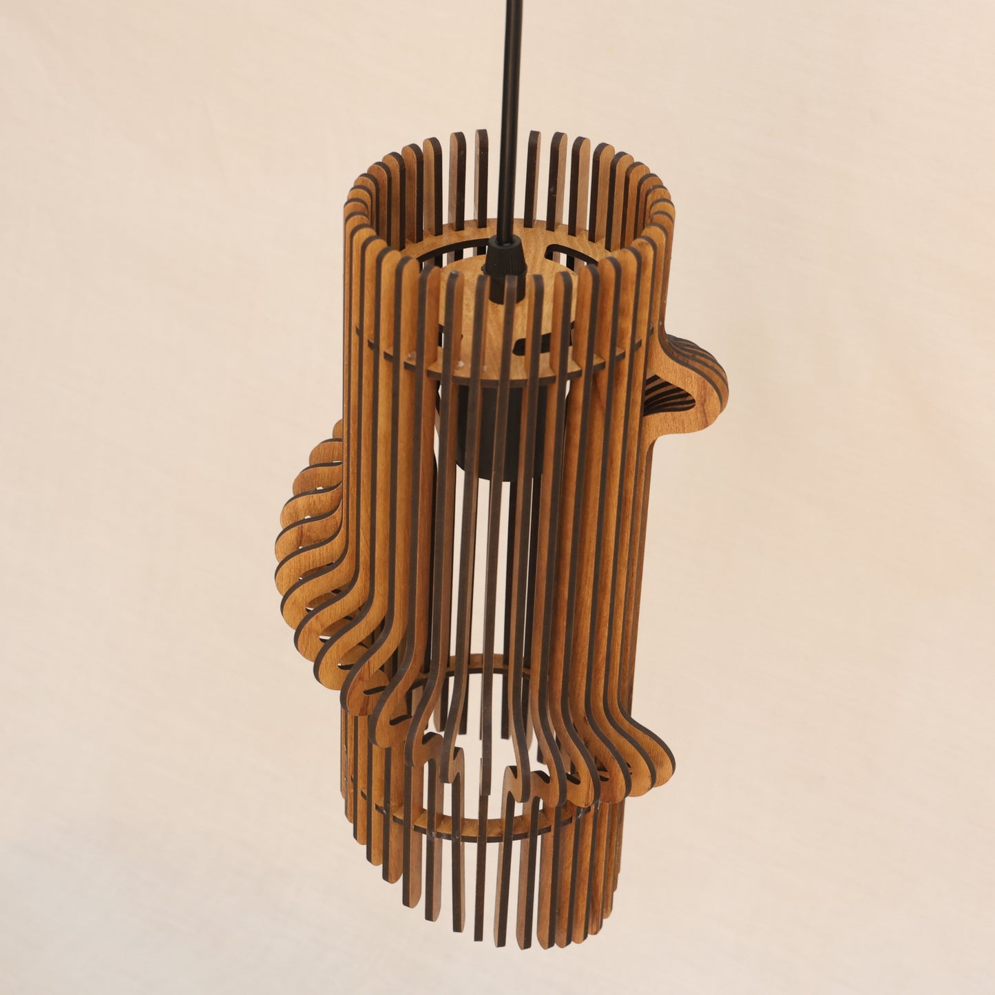 Antique Lantern Pendant Lighting | Wooden Single Light Weaving | Rattan Ceiling Hanging Light Beige Bamboo Ceiling Fixture for Dining Room-Corded Electric